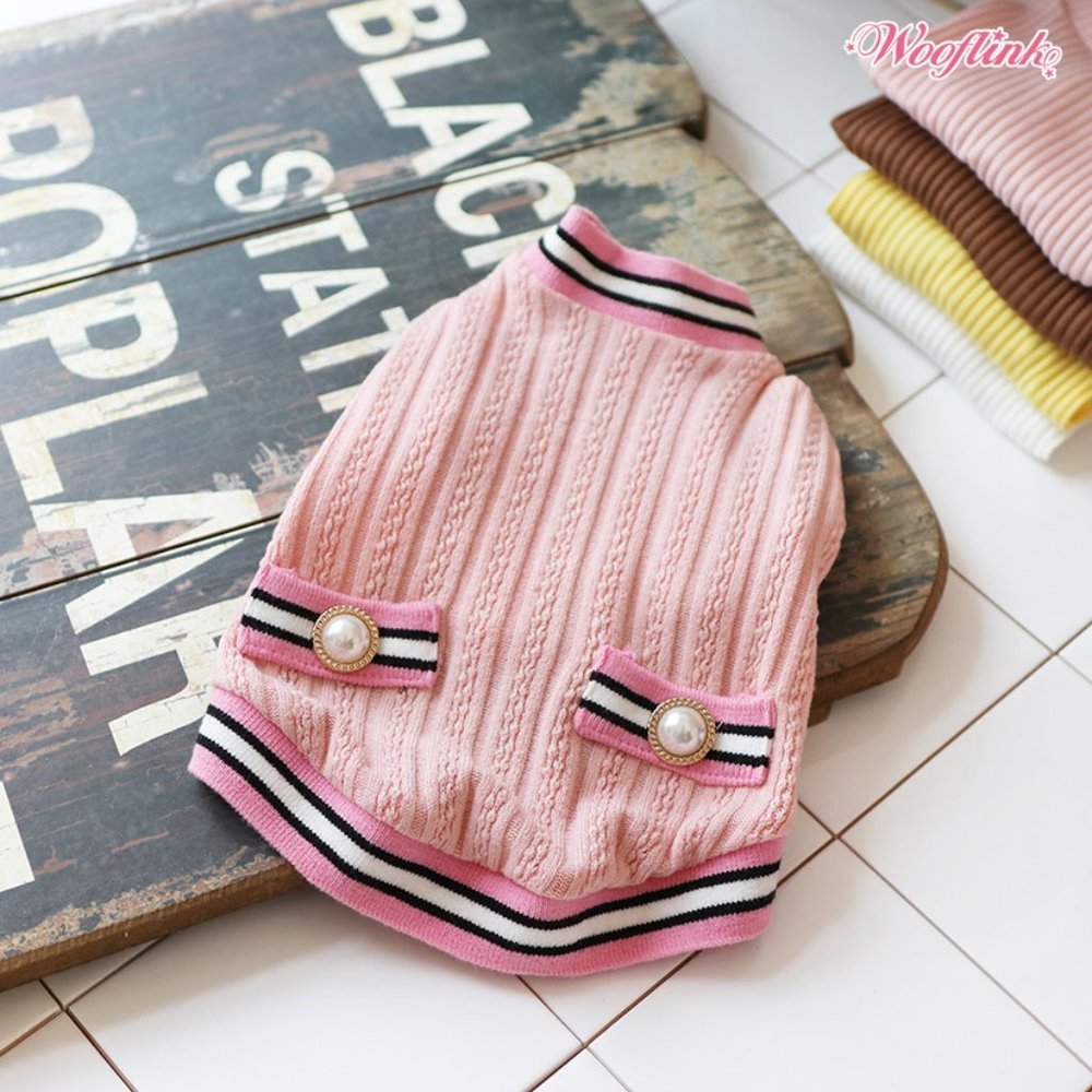 Preppy Cardigan by Wooflink - PINK SIZE 3 - Picture 2 of 9